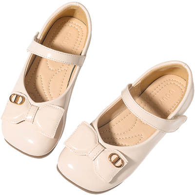 女童红色小皮鞋儿童网红百搭单鞋