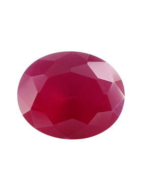 蛋形5#红刚玉沙底Ruby红宝石裸石 砂底合成椭圆形戒面饰品配石DIY