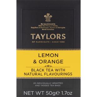 英国进口泰勒茶taylors tea 柠檬香橘红茶茶包袋泡茶水果茶红茶包