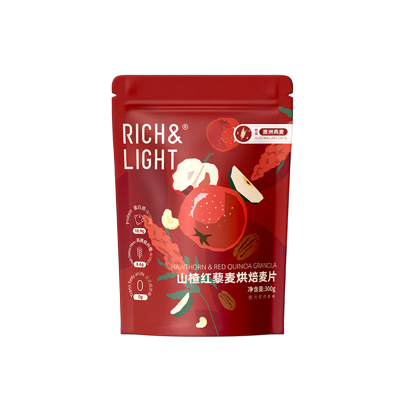 【董洁同款】RichLight芮厨燕麦片山楂红藜麦水果坚果即食早餐
