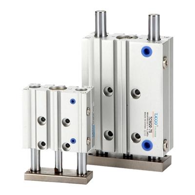 气动薄型三轴带导杆气缸TCM40/50/63-20/25-30-40-75-100-125可调