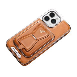 强磁带卡包支架适用苹果17/15pro手机保护套16真皮革全包防摔magsafe磁吸iphone14promax手机壳13放卡12高档