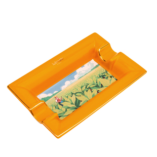 Lubinski鲁宾斯基陶瓷雪茄烟灰缸彩绘双人位烟缸