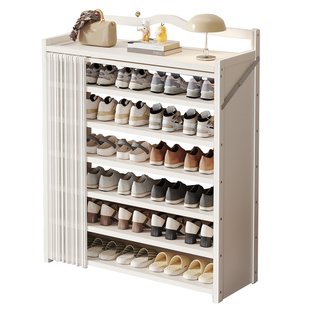 折叠鞋架家用门口多层鞋柜免安装出租屋用室内防尘小窄简易鞋收纳