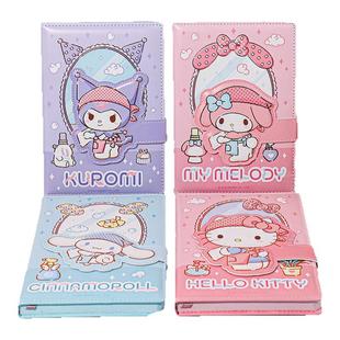广博三丽鸥库洛米彩页皮面本缝线本 立体磁吸搭扣 少女心高颜值创意笔记本缝线本儿童小学生记事本横线本