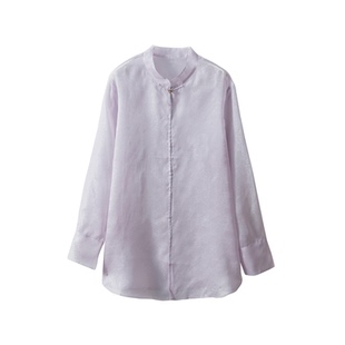 高定 国风真丝绡外套立领开衫100%桑蚕丝欧根纱提花防晒衣上衣