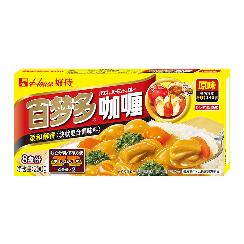 【蓝色禁区】好侍百梦多咖喱块日式家用咖喱调味料 原味200g