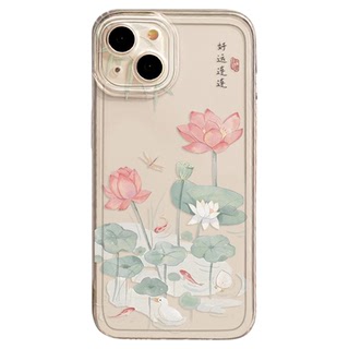 好运连连手机壳适用opporeno12妈妈16/15/14/13/findx8pro新款r17莲花k11书法10古风9荷花7佛系6透明5气质4/3