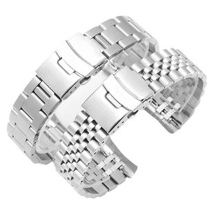 适配SEIKO精工5号不锈钢手表带绿水鬼鸡尾酒光动能保险扣精钢表链