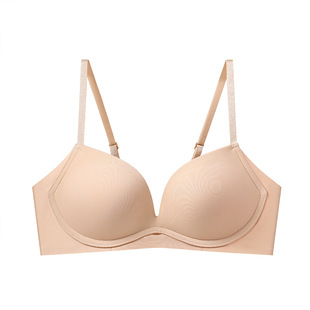 细闪肩带无痕内衣小胸聚拢显大舒适性感透气调整型无钢圈美背文胸