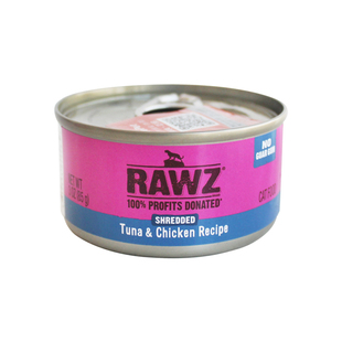 rawz罗斯美国进口猫咪无谷主食肉丝肉汁猫罐头吞拿鱼三文鱼鸡肉