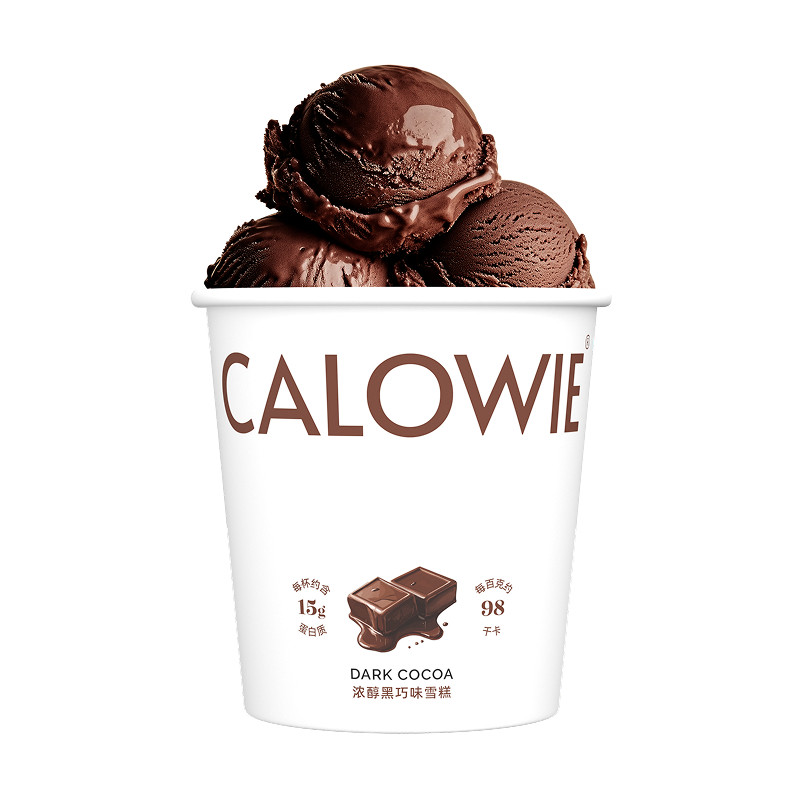 【零蔗糖添加】卡里微低脂轻卡gelato冰淇淋黑巧草莓家庭装雪糕