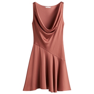 HM女装千金风连衣裙春季设计感优雅气质礼服连身裙1290705