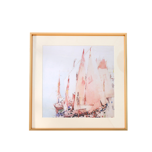 简约细窄边铝合金正方形画框装裱国画书法相框空框定制架尺寸挂墙