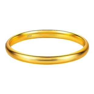 正品黄金手镯扁古法素面心经金包银999手镯女纯实心传承结婚镯子