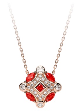 高银版项链女EGEM意境S925纯银