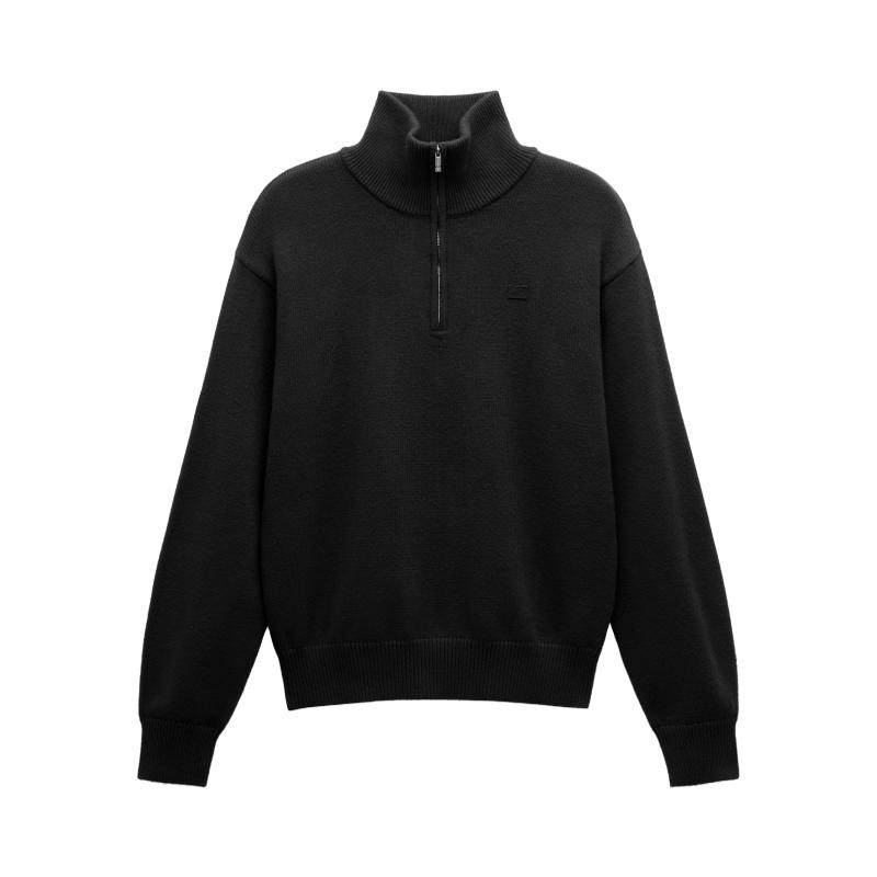 蕉内热皮502++男女同款锁温半拉链套头毛衣柔软保暖宽松针织衫