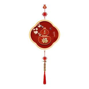 福禄双全客厅电视背景墙装饰画新中式节庆氛围布置寓意好墙面挂画