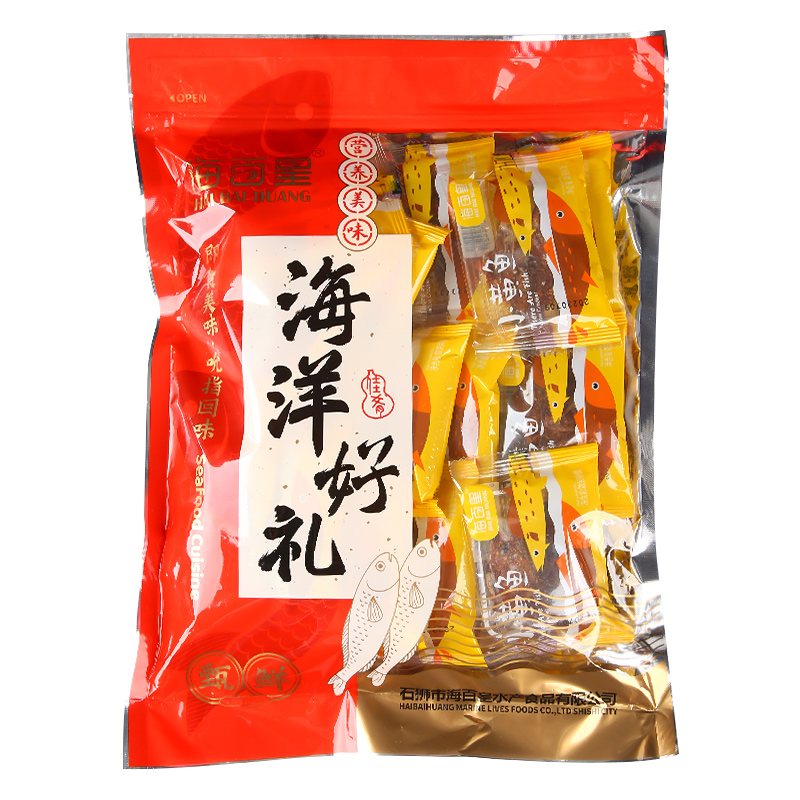 海百皇原產(chǎn)地供應(yīng)袋裝沙爹魚干小黃魚龍頭魚干獨立小包裝包郵