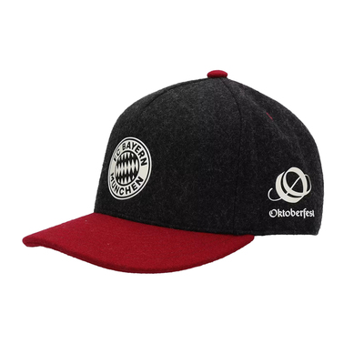 进口拜仁帽子慕尼黑啤酒节黑酒红平檐棒球帽官方正品53626品德居