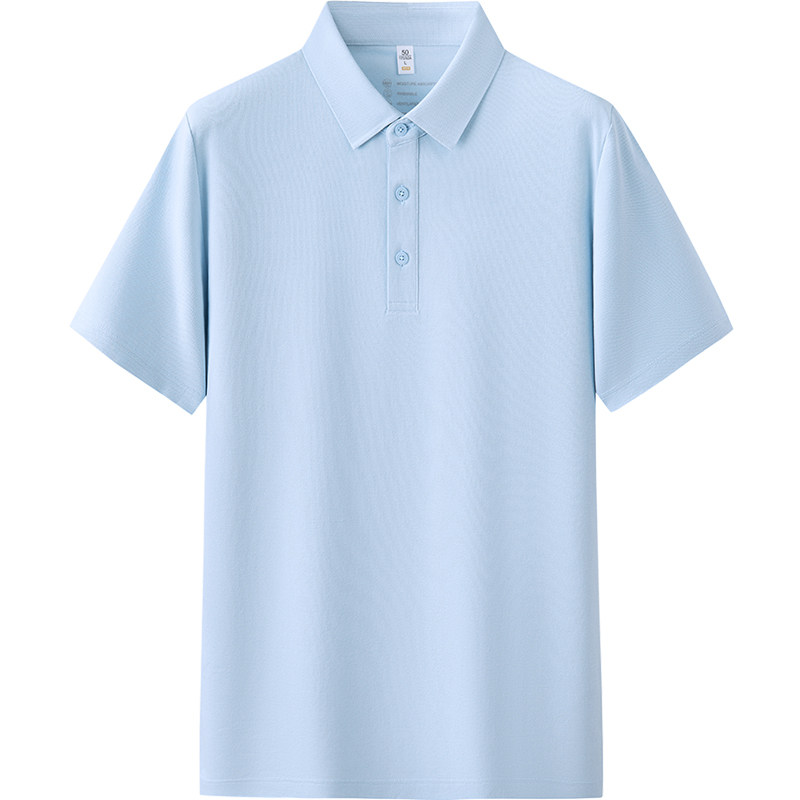 高端polo衫定制工作服印logo冰丝棉工衣装蓝色t恤文化衫短袖刺绣