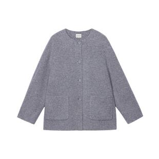 【新品】素然ZUCZUG 4M36 25冬女士空气感羊毛双面呢圆领廓形外套