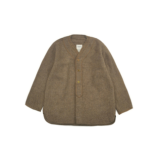 SONOFLOONG羊毛呢无领衬衫夹克日系复古咔叽DUGOUT SHIRT非VISVIM