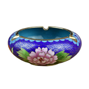 老北京故宫景泰蓝老货烟灰缸金地花丝珐琅摆件特色手工艺创意礼品