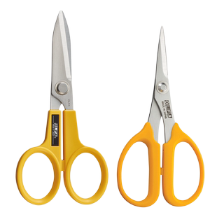 OLFA爱利华日本进口不锈钢防滑剪刀裁缝布艺剪刀SCS-1/2/3/4多用途剪刀锯齿剪刀尖头工艺精密线头拼布剪刀