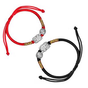 上岸手链男生女生红手绳高颜值学生党显白新中式大童饰品纯银999