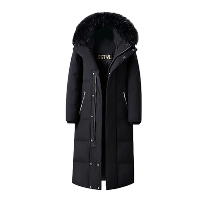 加厚极寒长款过膝中老年羽绒服