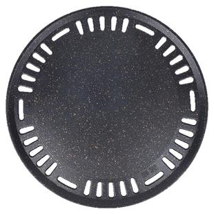 A5L韩式烤肉盘圆形烧烤粘商用烤肉盘自助烤盘盘铁板直径不295烧烤