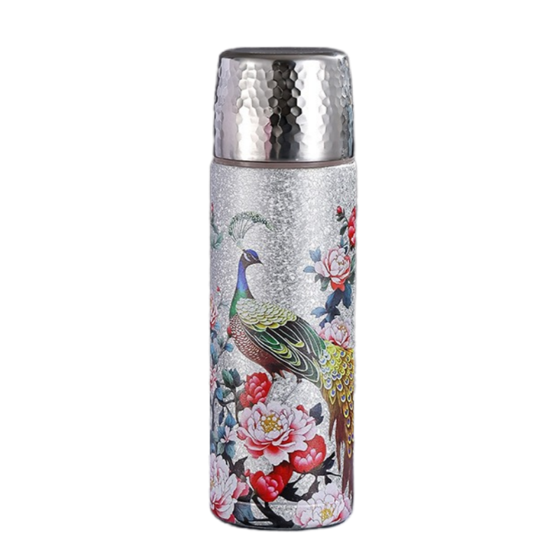 德国高颜值高档纯钛保温杯女士车载茶水分离焖茶杯办公室覆钛水杯