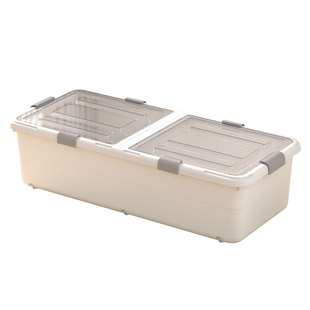 床底收纳箱家用扁平带轮抽屉式衣服被子透明整理床下收纳盒储物箱