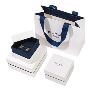 2025韩版首饰盒戒指项链盒珠宝套装盒手提袋绒布袋饰品收纳盒百搭