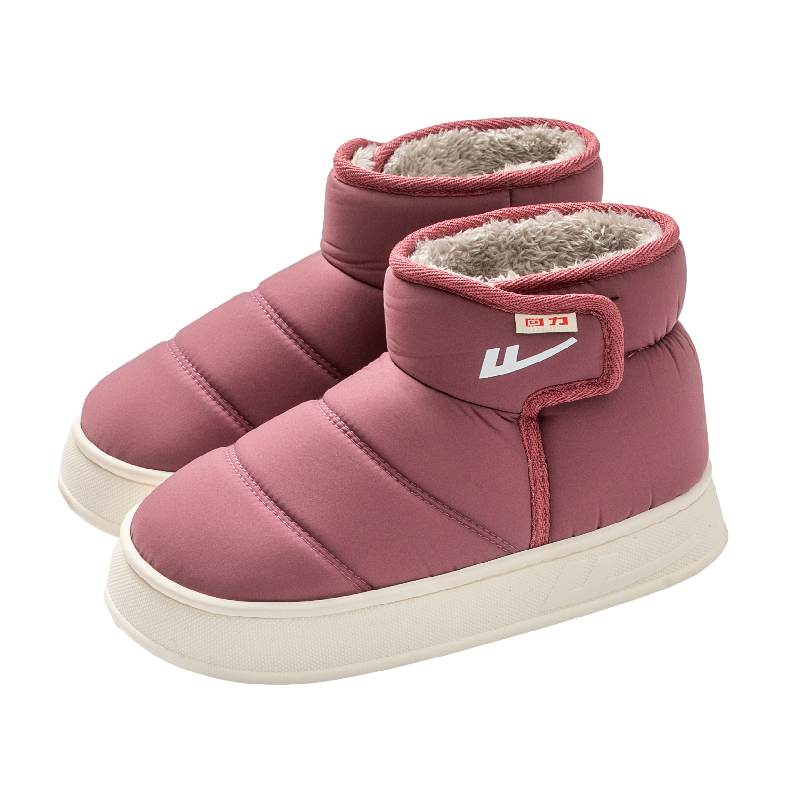 回力棉鞋女士冬季室内厚底加绒保暖居家居毛绒高帮包跟棉拖鞋男款