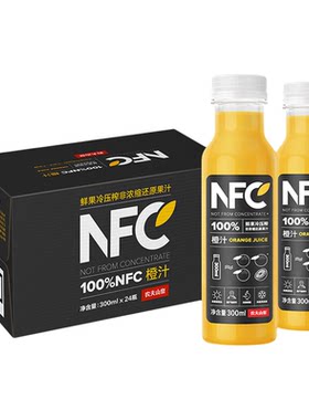 农夫山泉NFC果汁300ML*24瓶苹果香蕉橙汁芒果汁番石榴混合汁 饮料