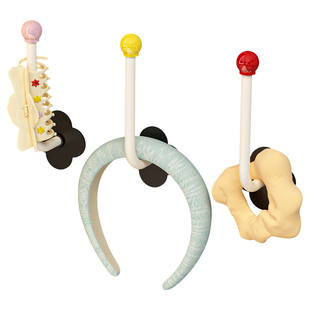 卫生间发圈收纳挂钩强力粘胶壁挂免打孔发箍夹头绳皮筋门后粘钩