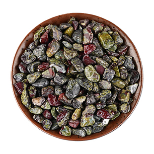 天然龙血石碎石摆件血玉髓石英岩矿物原石鱼缸造景宝石供佛曼扎