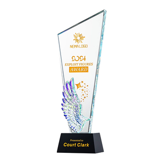 彩色水晶奖杯定做企业荣誉嘉奖纪念颁奖 创意纪念品定制奖牌