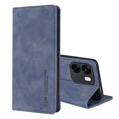 适用oppoA6s商务磁吸翻盖式皮套