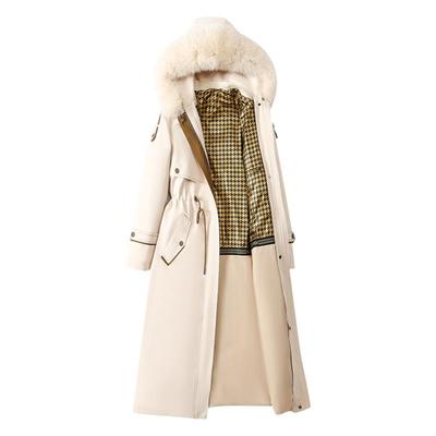 韩版狐狸毛领鹅绒内胆