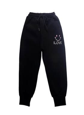 女童运动裤秋冬加绒款中大童裤子