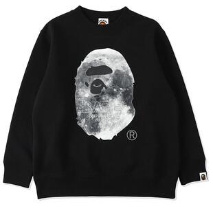 BAPE童装秋冬月球猿人满月印花圆领卫衣31305XH