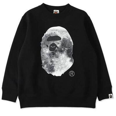 BAPE童装猿人满月印花夜光卫衣