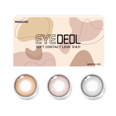MAXLOOK韩国进口月抛隐形眼镜狗狗眼彩色近视月抛美瞳大小直径