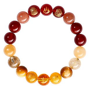 普陀山马年五行手链女天然水晶玛瑙补缺金水木土火平衡多宝手串男