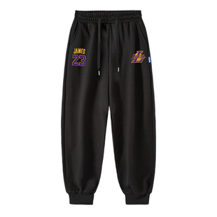 湖人队东契奇科比詹姆斯美式篮球裤运动长裤男束脚宽松卫裤男款