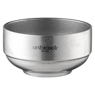 onlycook做旧304不锈钢碗加深双层成人饭碗大汤碗面碗儿童碗餐具