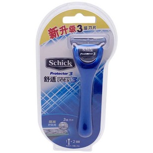 Schick/舒适悍将3D剃须刀片男士手动式刮胡子刀头护理日本正品